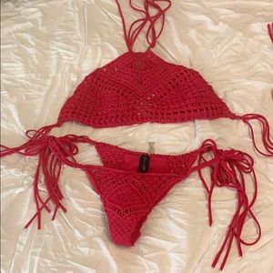 Pink Indah Crochet Bikini